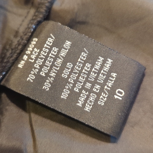 Le Bos Black/Silver Belted High-Low Fit Flare Dress With Short Jacket Sz 10 - Picture 10 of 13